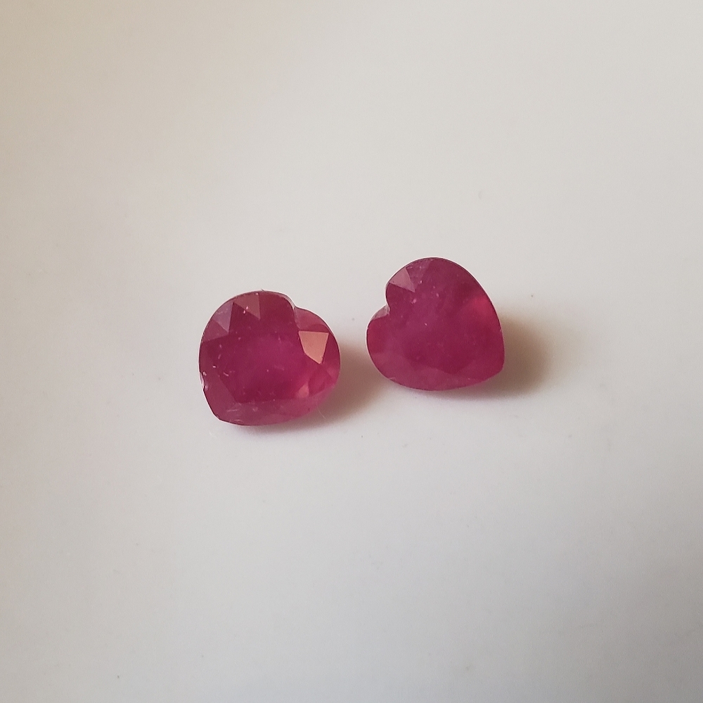 Genuine Ruby Hearts LOOSE Gemstones